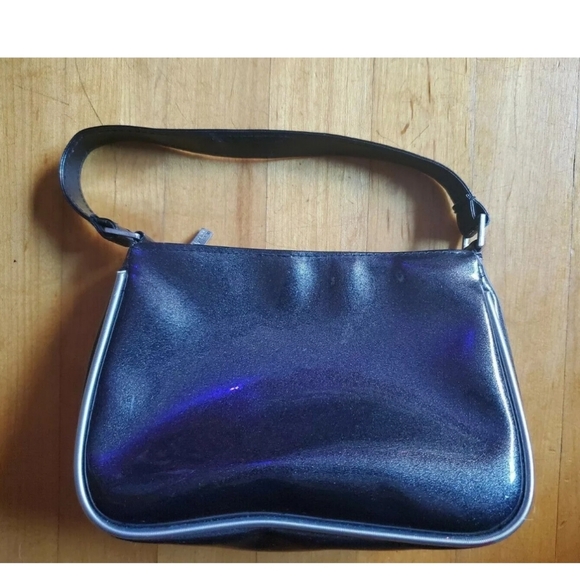 Alcantara Makeup Cosmetic Bag Pink Multi Patent Leather Style 8 X 6 - Picture 5 of 10